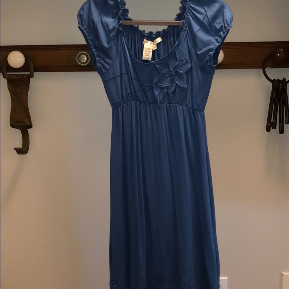 Max Studio blue ruffle dress